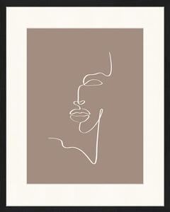 Oprawiony druk cyfrowy Minimal Line Face
