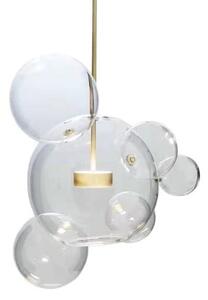 Lampa wisząca, szklane kule - Mamun 6, kolor złoty