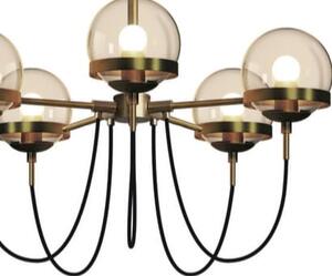 Żyrandol szklane kule - Shining Ball 60 Brass- Art Deco
