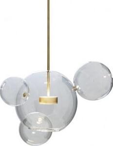Lampa wisząca, szklane kule, LED - Mamun 4, kolor złoty