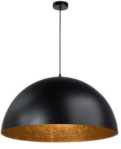 Sfera Sigma lampa wisząca sferyczna czarna środek miedziany średnica 35, 50, 70, 90 cm