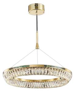 Delmi żyrandol kryształowy okrągły LED kolor złoty 40cm średnicy