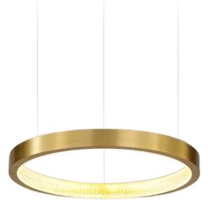 Lampa wisząca okrągła Diora 60 pojedynczy pierścień, LED, kolor mosiądz