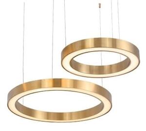 Lampa wisząca, pierścienie LED - Elgado Ring - mosiądz, średnica 60, 80cm domodes