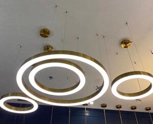 Lampa wisząca, pierścienie LED - Elgado Ring - mosiądz, średnica 60, 80cm domodes