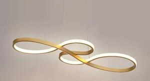 Żyrandol LED Serpen 75 - gięty, złoty, matowy