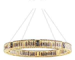 Żyrandol kryształowy, ring LED - Jesse - ø 60cm