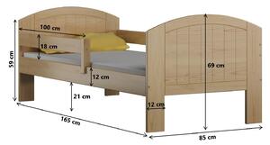Drewniane łóżko NOMI
