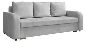 Elegancka sofa wolnostojąca z funkcją spania i pojemnikiem - LENA szara