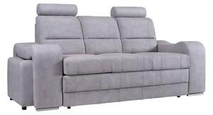 Nowoczesna kanapa z dwoma pufami, funkcją spania i pojemnikiem na pościel do salonu i pokoju - WESA / Largo 12