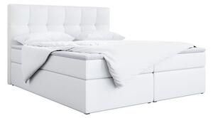 Nowoczesne łóżko kontynentalne 120x200 z materacem i podwójnym pojemnikiem na pościel - ALVIN / Madryt 920