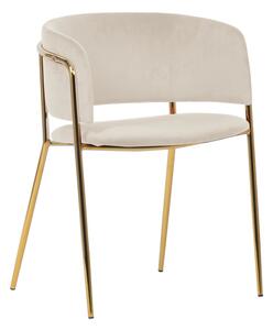 Krzesło Evia kremowe/złote nogi
