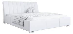 Nowoczesne łóżko tapicerowane z wyprofilowanym wezgłowiem 120x200 cm - MARLEN / Madryt 920