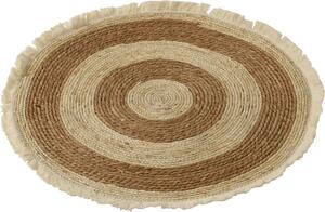 Naturalny okrągły dywan VELOR DUO ⌀ 70 cm, beżowy/brązowy