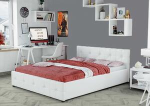 Łóżko tapicerowane białe 160x200 SFG012A