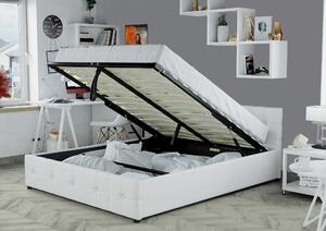 Łóżko tapicerowane białe 160x200 SFG012A