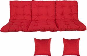 Poduszki na Huśtawkę Ogrodową HAWANA 180cm + Jaśki Czerwone