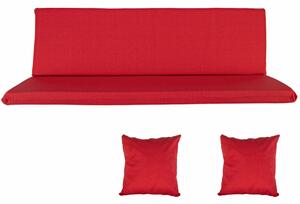 Poduszki RAVENNA na Huśtawkę Ogrodową 150cm + Jaśki Czerwone