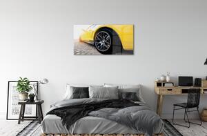 Obraz na szkle Żółte auto