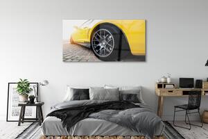 Obraz na szkle Żółte auto