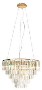 Szklana wisząca lampa Monaco M w stylu glamour
