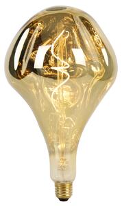 Nowoczesna lampa wisząca złota z wtyczką zawiera ściemnianą lampę LED - Cavalux Oswietlenie wewnetrzne