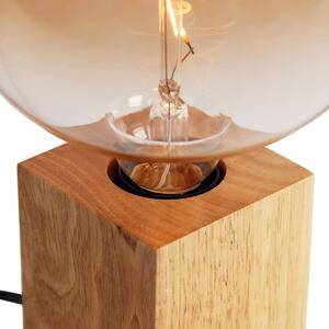 Wiejska lampa stołowa z naturalnego drewna, w tym LED G170 - Bloc Oswietlenie wewnetrzne