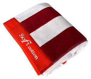 Ręcznik plażowy VERANO 90x180 cm Ciemno czerwony