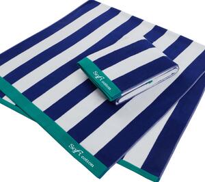 Ręcznik plażowy VERANO 90x180 cm Ciemnoniebieski