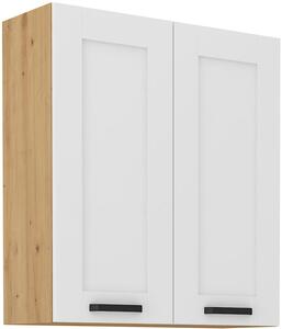Szafka kuchenna wisząca górna LUNA 80 G-90 2F Biały/Dąb Artisan