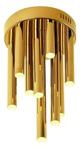 Złoty plafon sufitowy Organic S Dimmer z oświetleniem LED