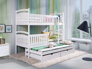 Łóżko piętrowe 3-osobowe NILS- kolory