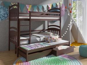 Łóżko piętrowe 3-osobowe ANTONIO - kolory