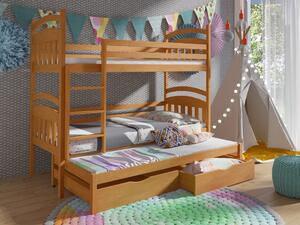 Łóżko piętrowe 3-osobowe ANTONIO - kolory