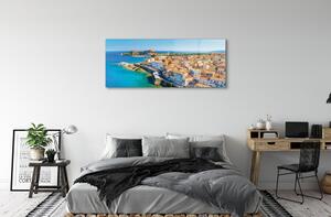 Obraz na szkle Grecja Morze miasto wybrzeże