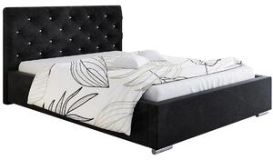 Tapicerowane łóżko ze schowkiem 200x200 Loran 3X - 48 kolorów