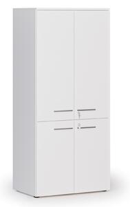 Szafa biurowa pół-drzwi PRIMO WHITE, 800 x 500 x 1781 mm, biały