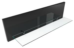 Szklana półka łazienkowa - Czarny wysoki połysk