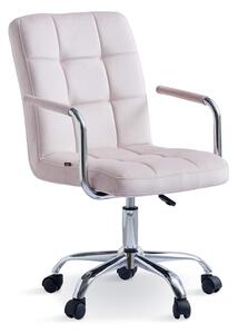 EMWOmeble Krzesło obrotowe welurowe HARIS (DC-6096H) / różowy #39