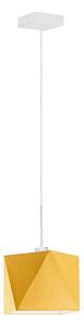 Lampa wisząca z abażurem na białym stelażu - EX412-Salix - 18 kolorów
