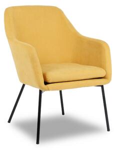 Fotel tapicerowany BARON żółty