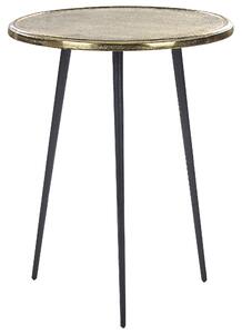Stolik pomocniczy w retro stylu do mieszkania aluminium żelazo złoty Telfer Beliani