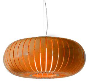 Lampa Wisząca Kartell, Teresa, pomarańczowy, salon, tworzywo sztuczne, design