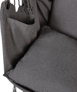 Fotel wiszący krzesło brazylijskie w stylu boho huśtawka szary Bonea Beliani