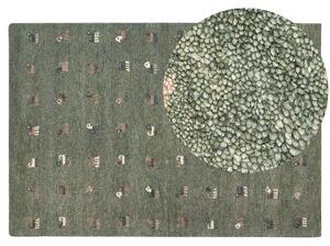 Dywan wełniany wzór w zwierzęta prosotkątny 160 x 230 cm zielony Kizarli Beliani