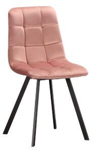 EMWOmeble Krzesło tapicerowane welurowe ART820 różowe