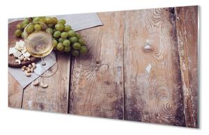 Obraz na szkle Kieliszek orzechy winogrona