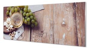 Obraz na szkle Kieliszek orzechy winogrona