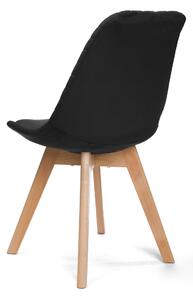 EMWOmeble Krzesło skandynawskie, welur czarny - ART133C