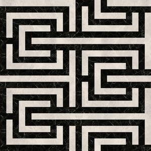 Tapety Czarno-biały geometryczny wzór labiryntu, Tapety Abstrakcyjne, a01073 : Uwalls.pl